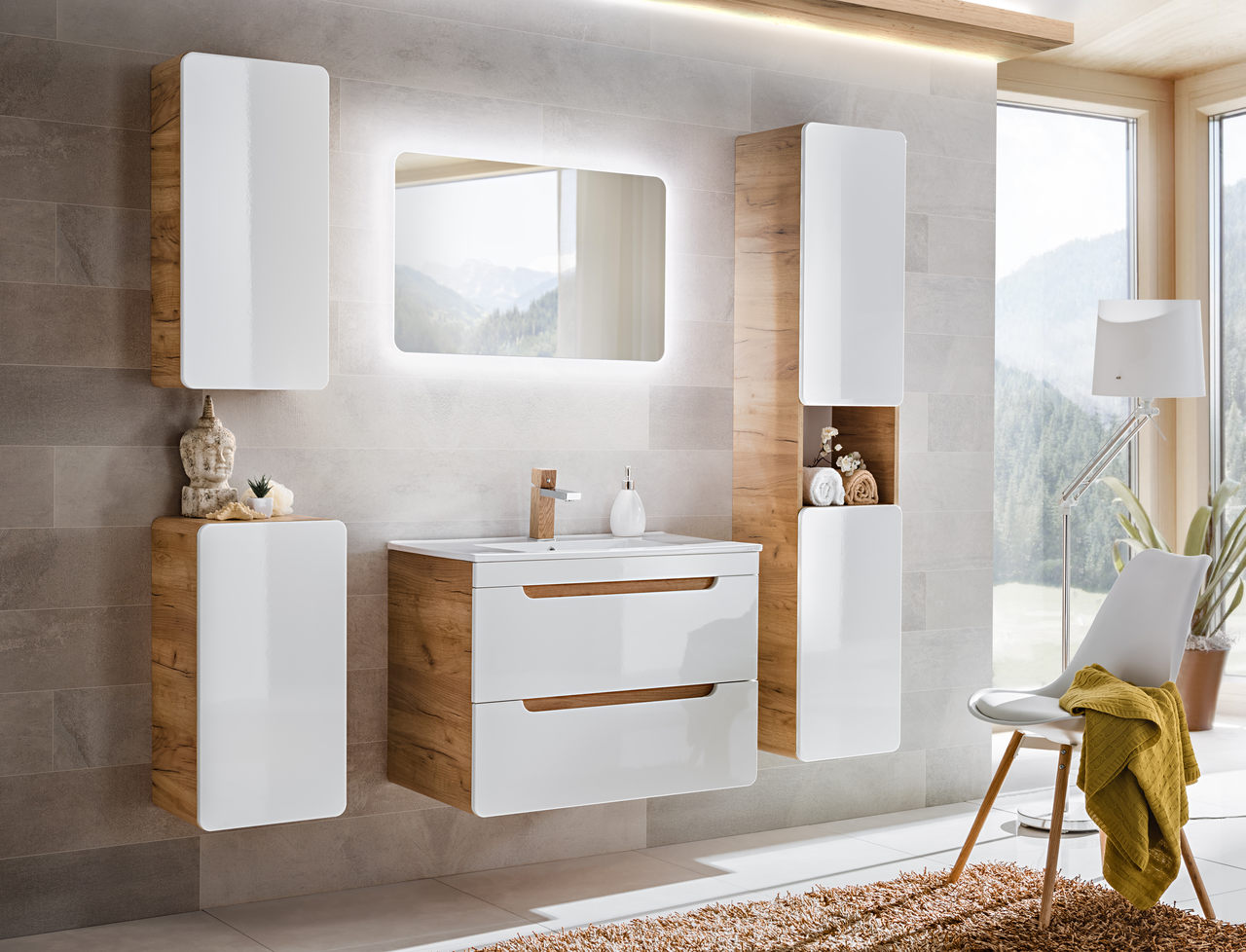 commad - ARUBA WHITE 800 FSC kúpeľňová skrinka